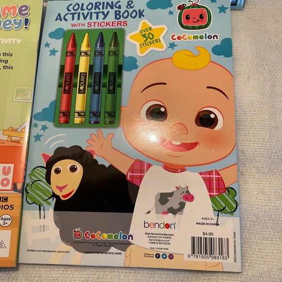 Bluey and Cocomelon Coloring & Sticker Book Bundle (set of 4) - Picture 6 of 8
